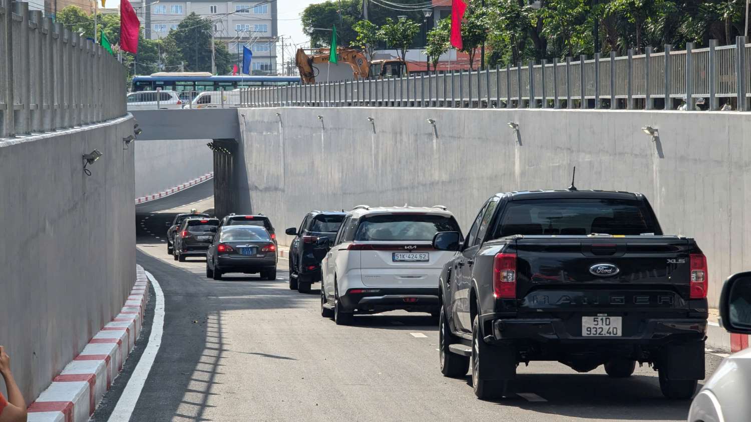 Opening of the underpass at Trần Quốc Hoàn - Phan Thúc Duyện.  Photo: Anh Tú