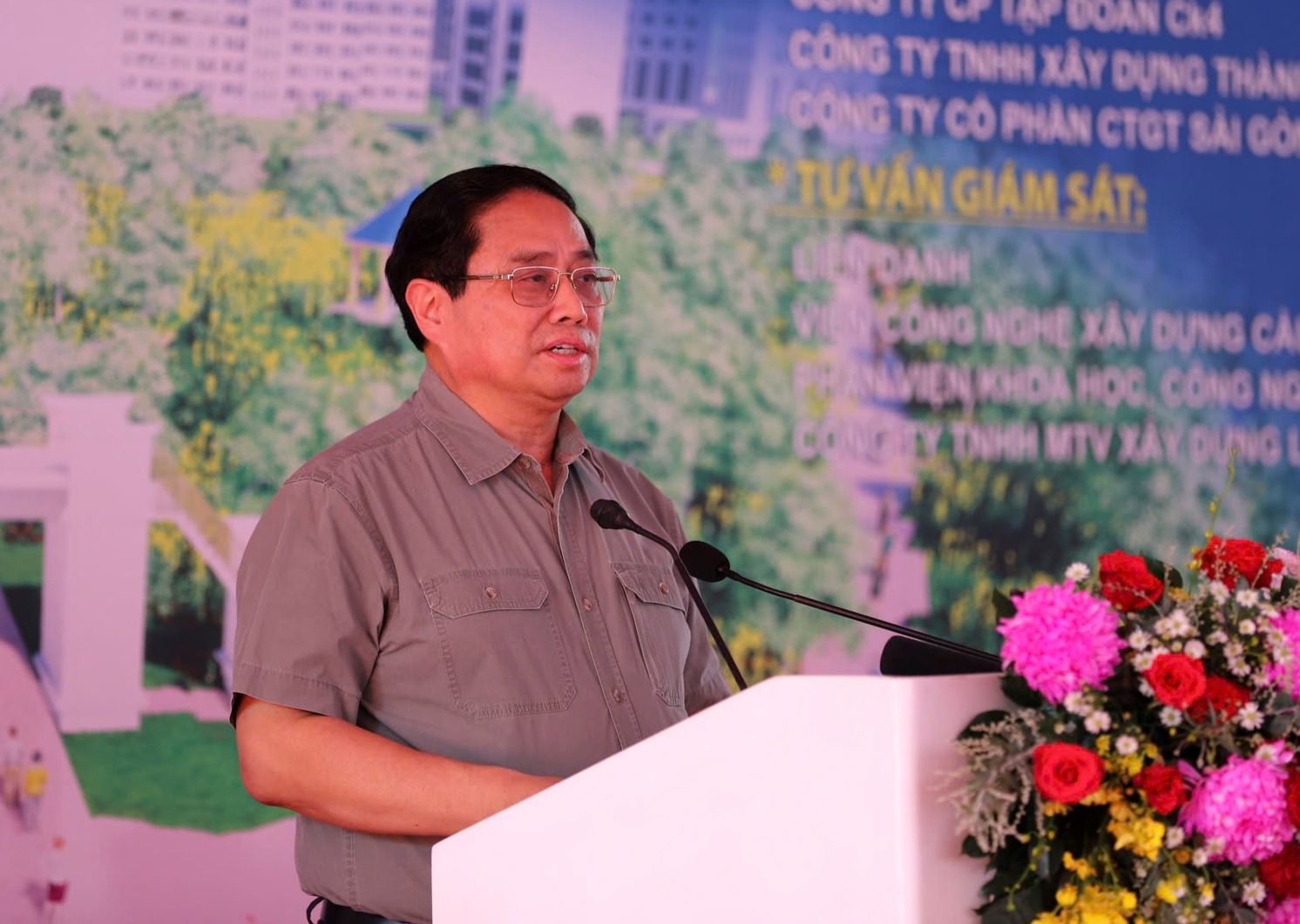 Prime Minister Phạm Minh Chính speaking at the opening ceremony.  Photo: Minh Quân