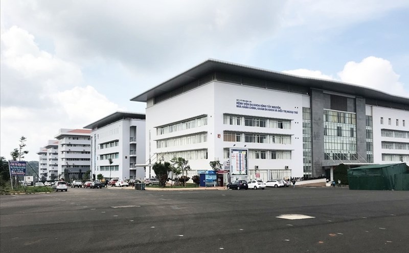 Một góc Bệnh viện Đa khoa vùng Tây Nguyên, nơi con gái anh T tử vong. Ảnh: Bảo Trung