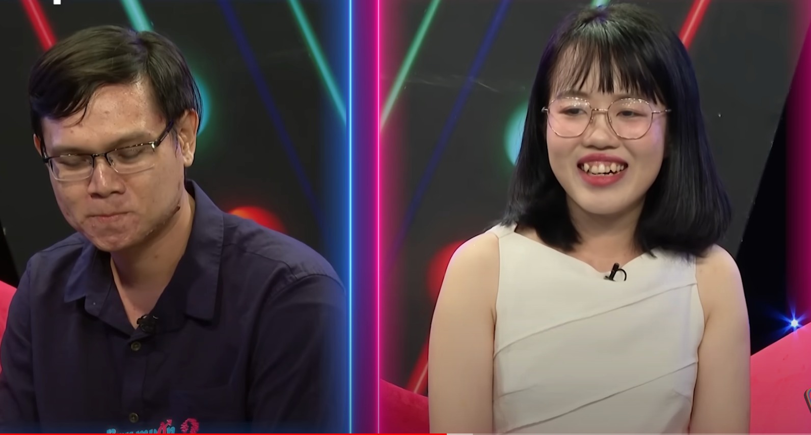 Cặp đôi tại chương trình "Bạn muốn hẹn hò". Ảnh: NSX