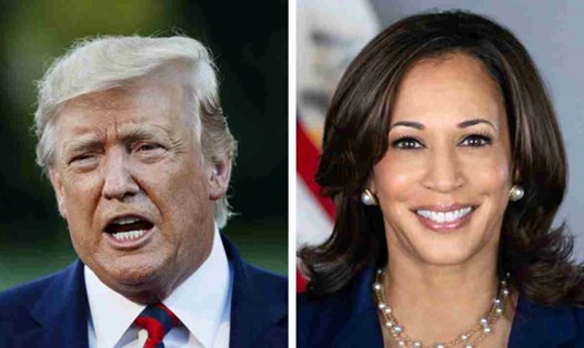 Cựu Tổng thống Mỹ Donald Trump và Phó Tổng thống Kamala Harris đang bám đuổi sít sao trong các cuộc thăm dò. Ảnh: Xinhua