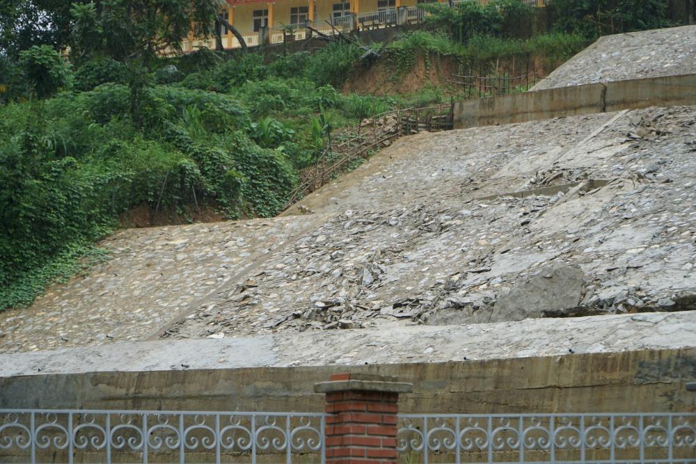 The anti-landslide project at the Ethnic Minority Boarding Secondary School - Trung Lý. Photo: Minh Hoàng