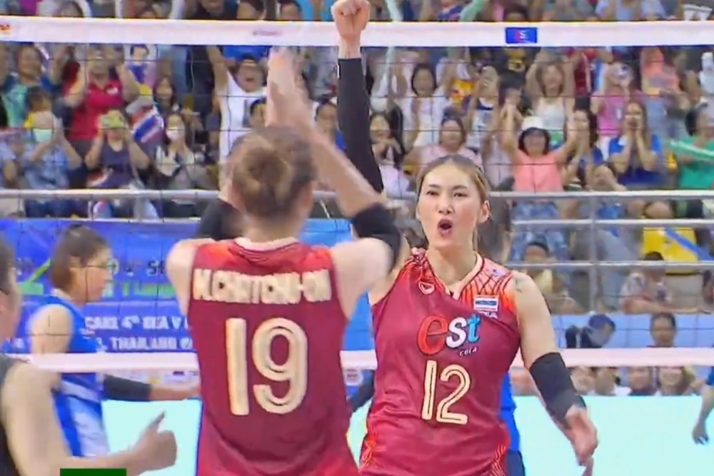 Thailand Women's Team Wins SEA V.League 2024. Photo: Cut from video