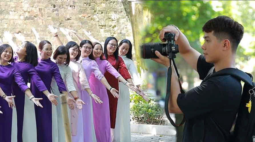 Kiếm bạc triệu mỗi ngày nhờ hot trend chụp ảnh mùa thu Hà Nội