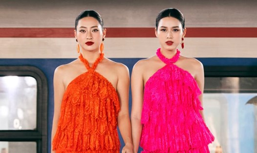 Hoa hậu Đỗ Thị Hà và Lương Thùy Linh khoe sắc trong show thời trang "Thanh Xuân". Ảnh: Kiếng Cận