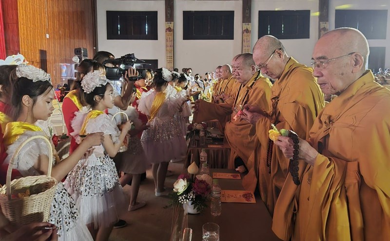 Chương trình Pháp hội Vu lan báo hiếu Phật lịch 2568 - Dương lịch 2024 với chủ đề "Đạo hiếu và dân tộc" được tổ chức tại chùa Bái Đính (Ninh Bình). Ảnh: Nguyễn Trường