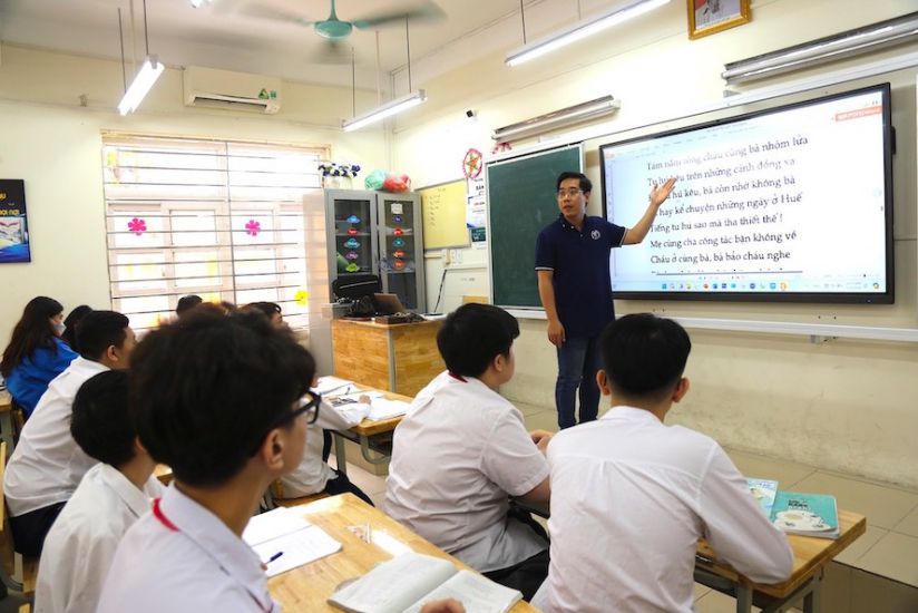 A class of Hanoi students. Photo: Van Trang