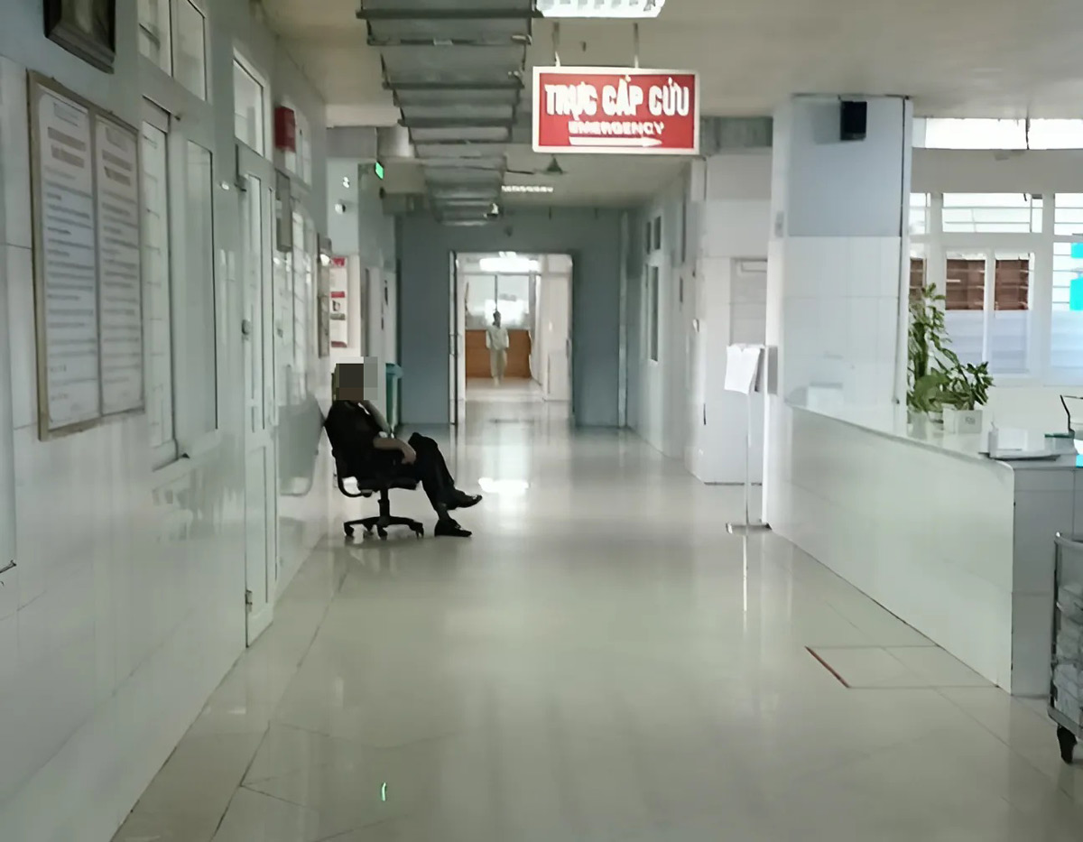 Khu vực cấp cứu Bệnh viện Bãi Cháy, TP Hạ Long, Quảng Ninh. Ảnh: Diệu Hoàng