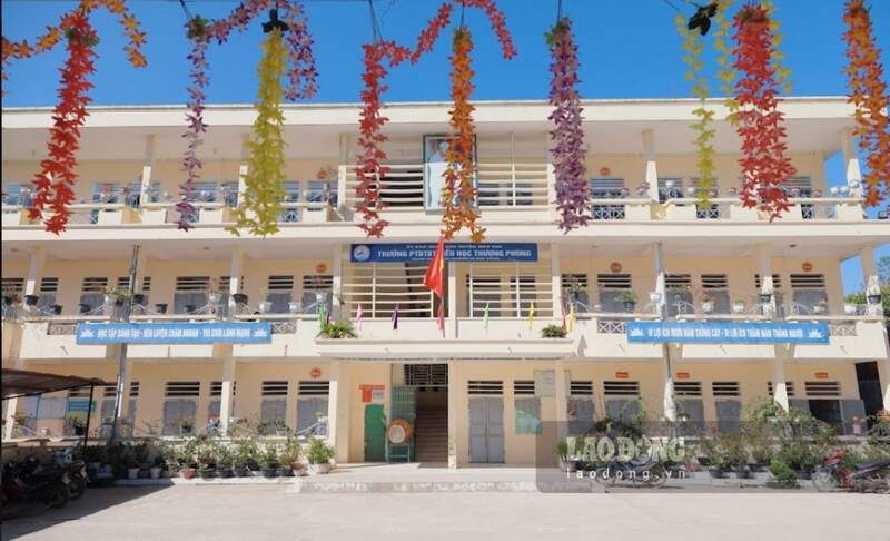 Semi-boarding primary school in Thuong Phung commune, Meo Vac district. Photo: Lam Thanh