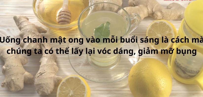 Uống mật ong chanh vào mỗi buổi sáng có lợi cho làm đẹp và người giảm cân. Đồ hoạ: Hương Giang 
