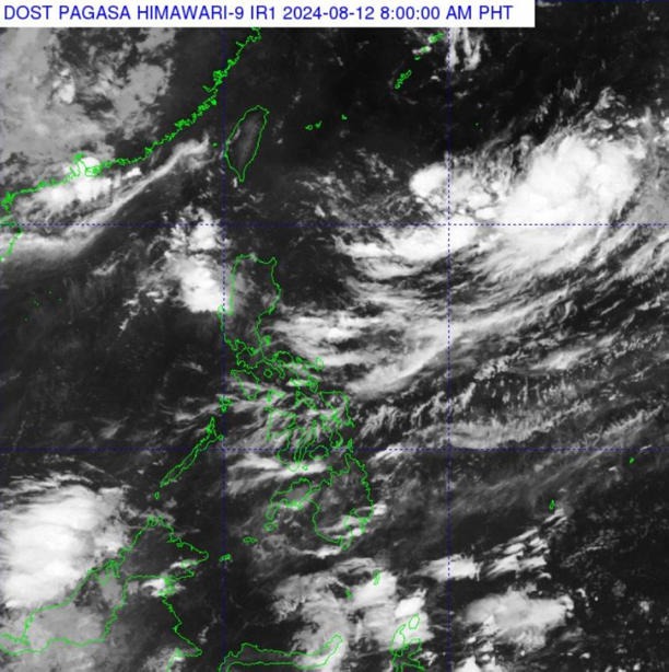 Ap thap nhiet doi gan Bien Dong co kha nang manh len thanh bao nhiet doi. Anh: PAGASA