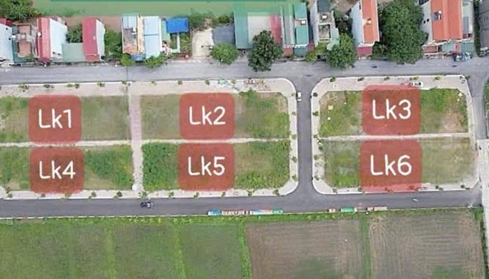 Các lô đất đấu giá tại huyện Thanh Oai. Ảnh: Cao Nguyên.