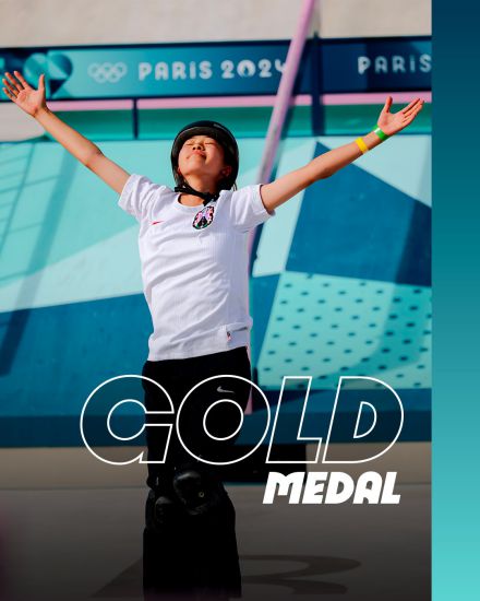 Vận động viên người Nhật Bản, Coco Yoshizawa, giành huy chương vàng ở độ tuổi vẫn còn học trung học. Ảnh: Paris 2024