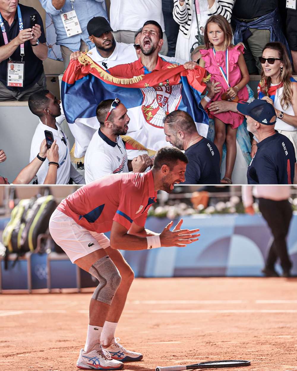 Djokovic in the moment of victory. Photo: Mundo de Nameis