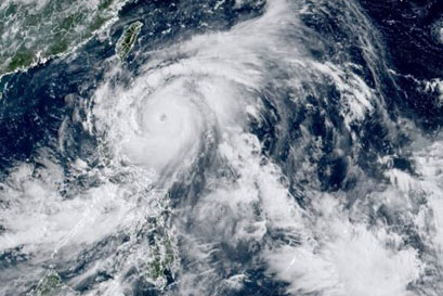 Hình ảnh vệ tinh bão Doksuri ngày 25.7.2023. Ảnh: RAMMB/CIRA