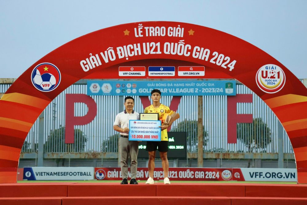 Striker Nguyen Ngoc My of U21 Thanh Hoa won the title of top scorer.