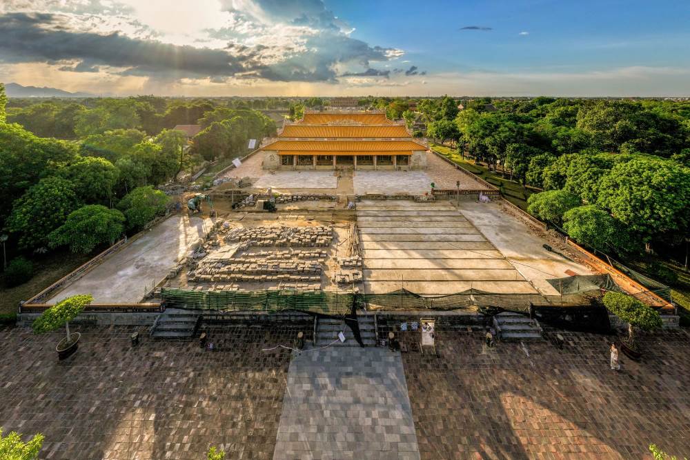 The project has a total area of ​​7,100 m2, of which Thai Hoa Palace campus has a total area of ​​4,851.3 m2, Thai Hoa Palace 1,440 m2, Dai Trieu Nghi yard 1,640 m2.