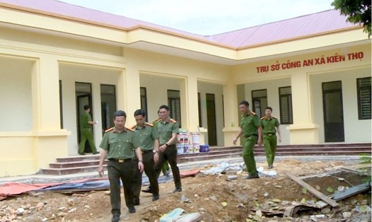 Trụ sở Công an xã Kiên Thọ, huyện Ngọc Lặc đã cơ bản hoàn thành các hạng mục xây dựng. Ảnh: CATH