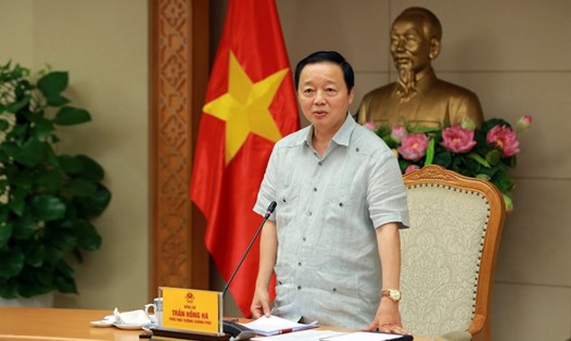 Phó Thủ tướng Chính phủ Trần Hồng Hà chủ trì cuộc họp. Ảnh: Minh Khôi