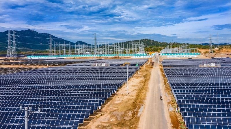 Dự án điện mặt trời Thuận Nam 450MW. Ảnh: Phong Nguyễn