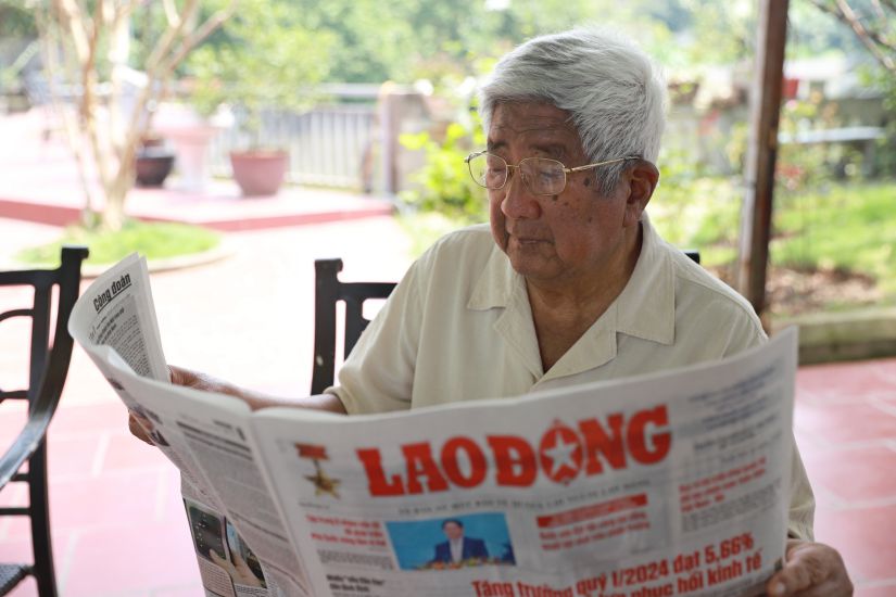 Nguyên Ủy viên Thường vụ - Thường trực Bộ Chính trị, nguyên Chủ tịch Tổng Công đoàn Việt Nam Phạm Thế Duyệt. Ảnh: Tuấn Anh