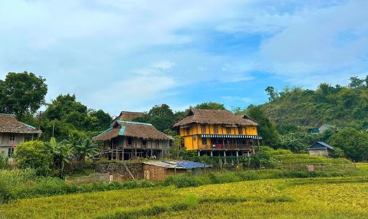 Bản làng Giang Mỗ xinh đẹp. Ảnh: Xuân Xuân