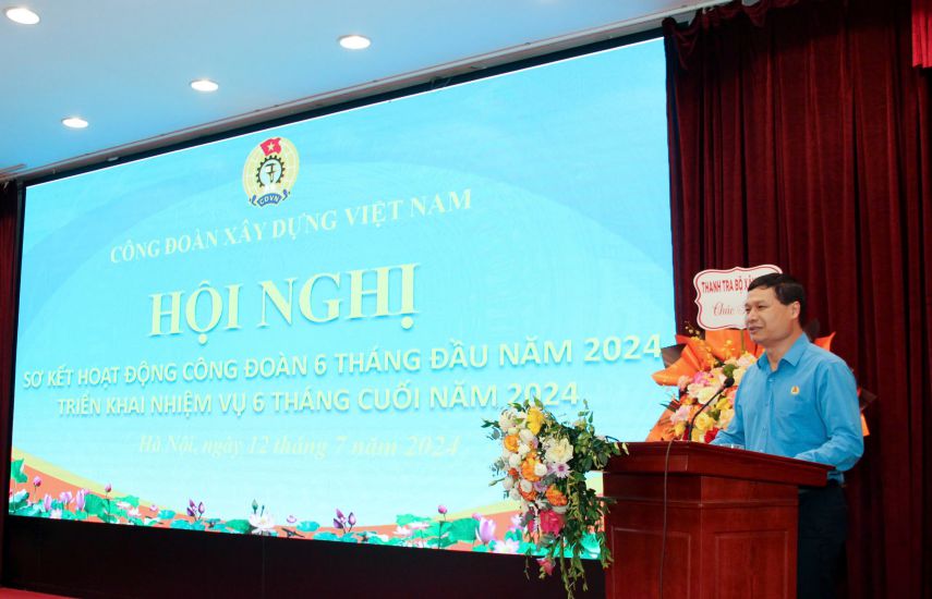 Ông Nguyễn Thanh Tùng - Chủ tịch Công đoàn Xây dựng Việt Nam. Ảnh: Mạnh Tùng