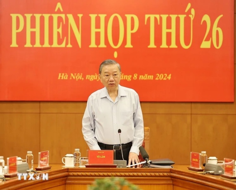 General Secretary and President To Lam spoke and directed the meeting. Photo: Tri Dung/TTXVN