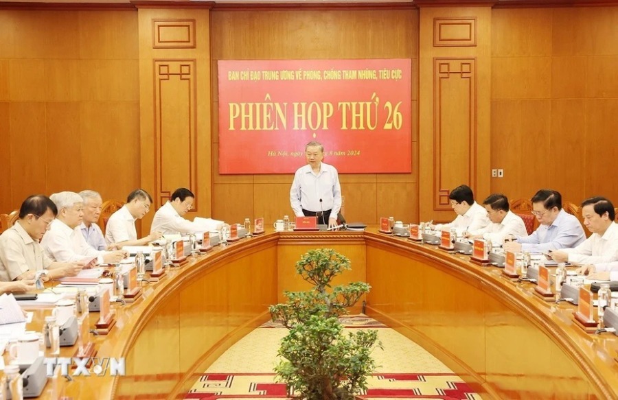 General Secretary and President To Lam spoke and directed the meeting. Photo: Tri Dung/TTXVN