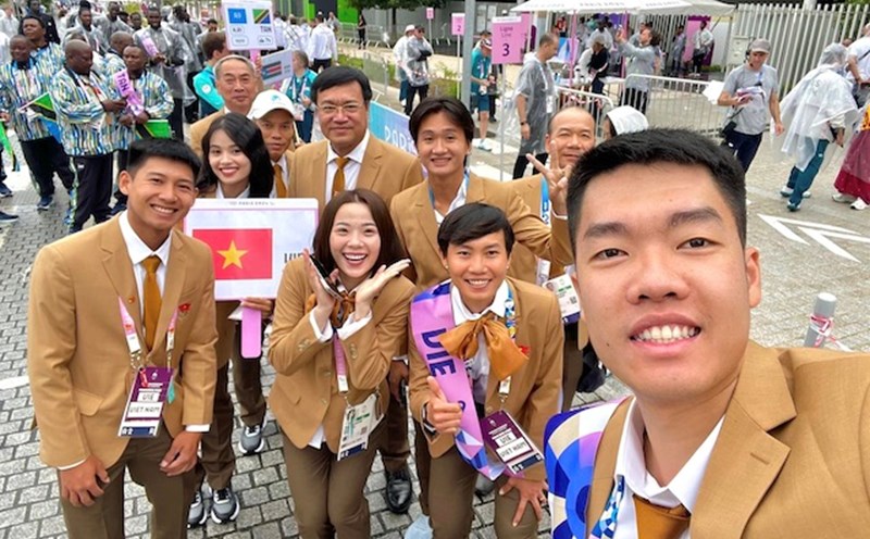 Đoàn thể thao Việt Nam tại Olympic 2024. Ảnh: Đoàn TTVN