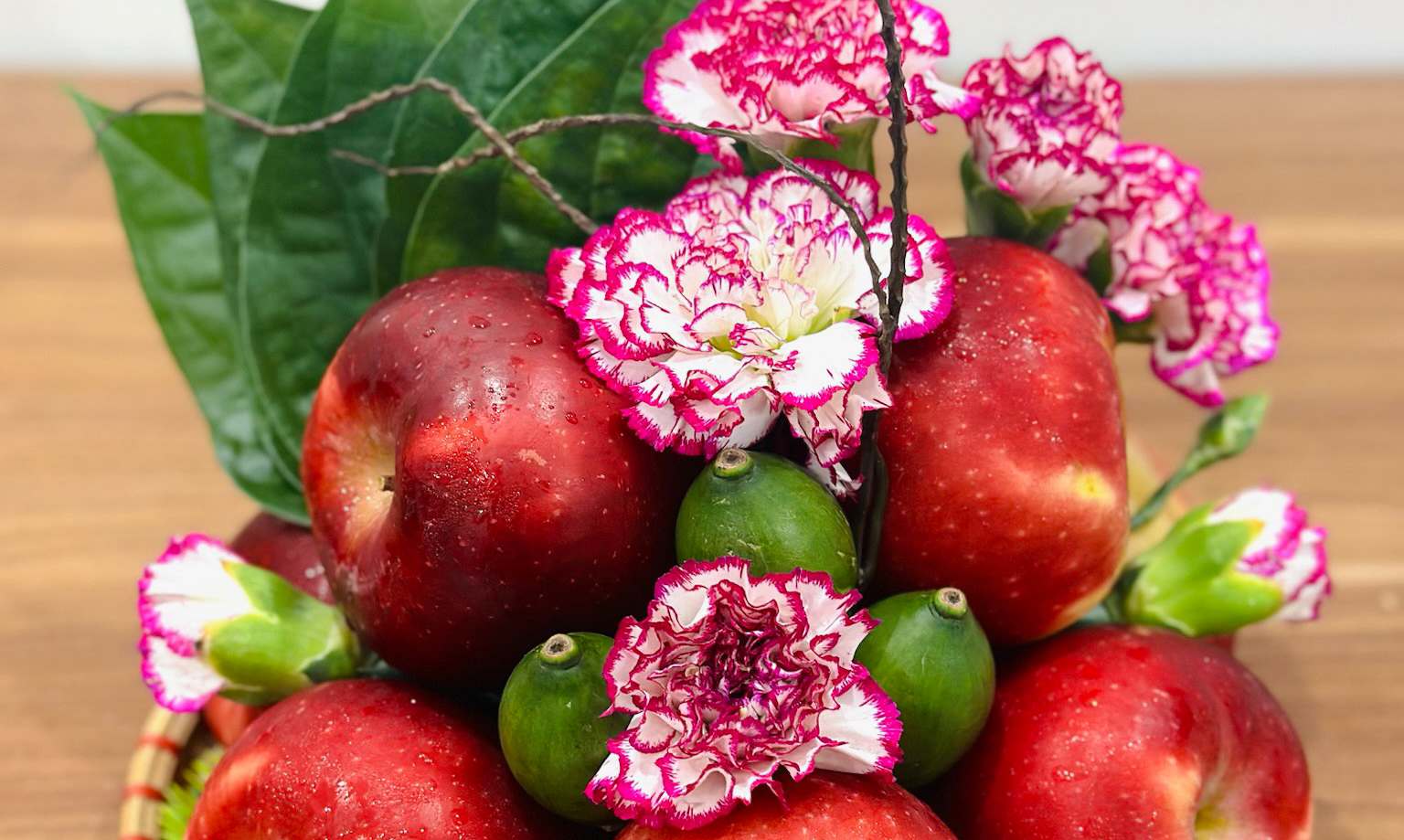 Apples are a popular fruit in the July Full Moon offering tray. Photo: Screenshot.