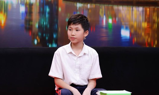 Bé Thành Long chia sẻ trong chương trình "Điều con muốn nói". Ảnh: NSX