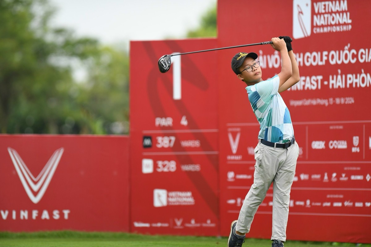 Le Bat Bao Lam came to the 2024 National Golf Championship with the goal of exchanging and learning. Photo: Nhu Y