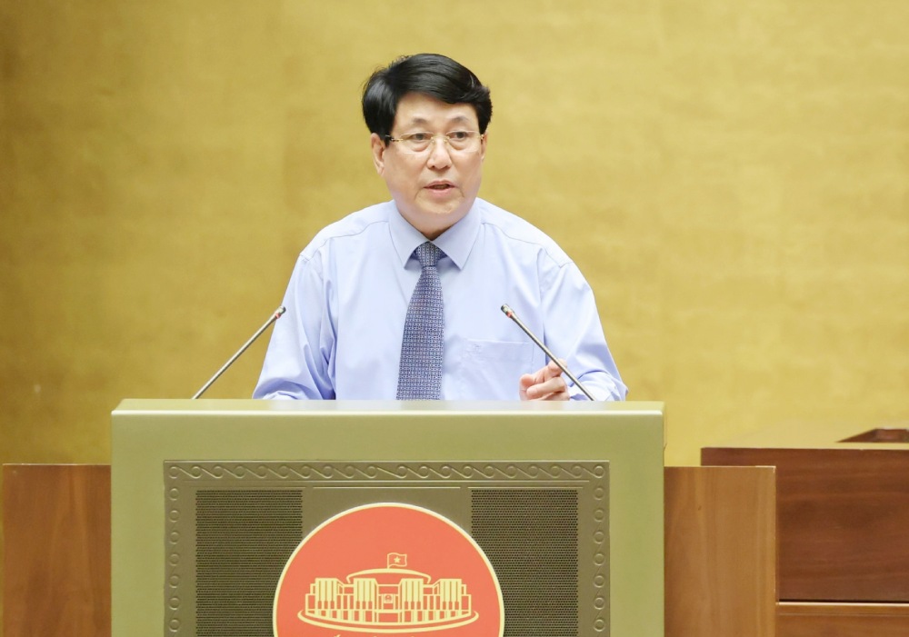 Ủy viên Bộ Chính trị, Thường trực Ban Bí thư Lương Cường phát biểu chỉ đạo, kết luận tại Hội nghị quán triệt Quy định số 144-QĐ/TW về chuẩn mực đạo đức cách mạng của cán bộ, đảng viên trong giai đoạn mới. Ảnh: T.Vương