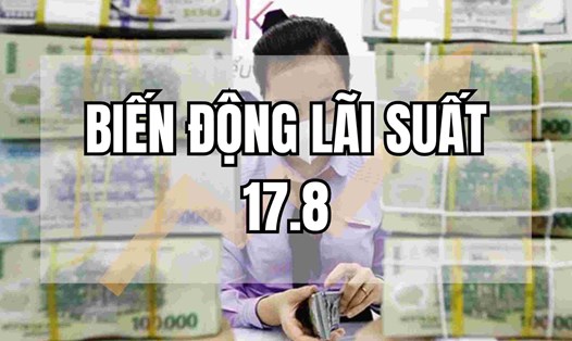 Biến động lãi suất 17.8: Ồ ạt trả lãi trên 7,5% sau tăng lãi. Thiết kế ảnh: Huyền Mai.