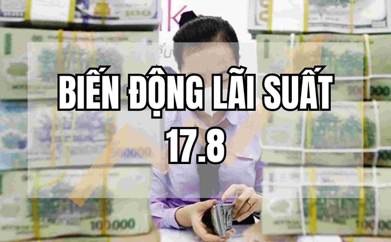 Biến động lãi suất 17.8: Ồ ạt trả lãi trên 7,5% sau tăng lãi. Thiết kế ảnh: Huyền Mai.