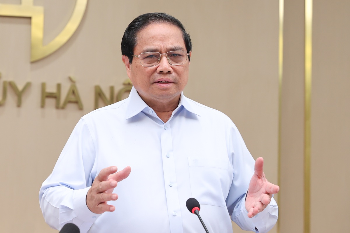 Thủ tướng Chính phủ Phạm Minh Chính yêu cầu Hà Nội làm tốt công tác cải cách tiền lương. Ảnh: Nhật Bắc