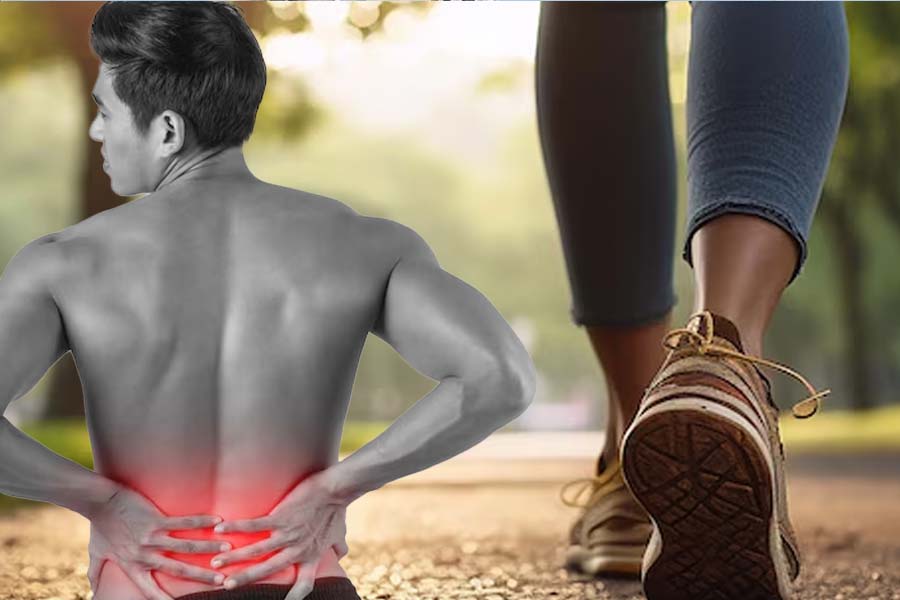 Lợi ích đi bộ hằng ngày giúp giảm đau lưng dưới. Đồ hoạ: Thiện Nhân