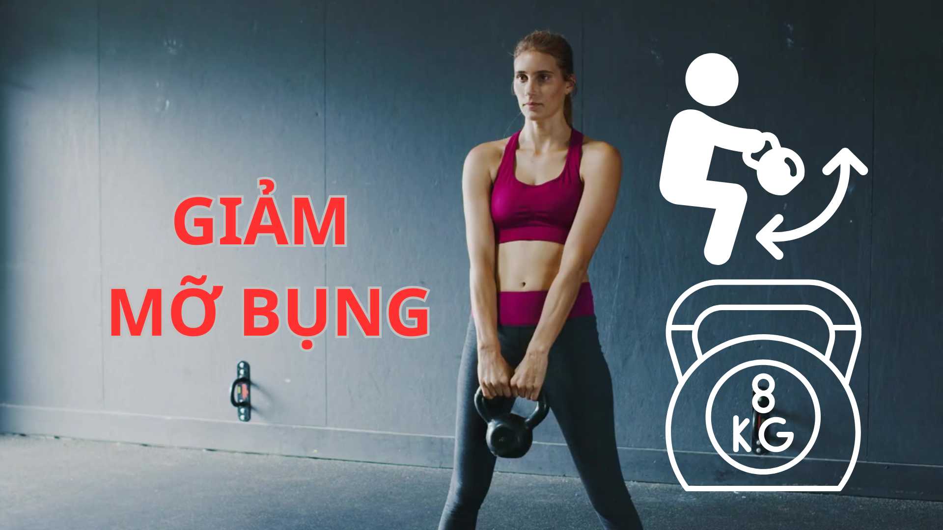 2 bài tập với tạ ấm giúp giảm mỡ bụng nhanh nhất.
