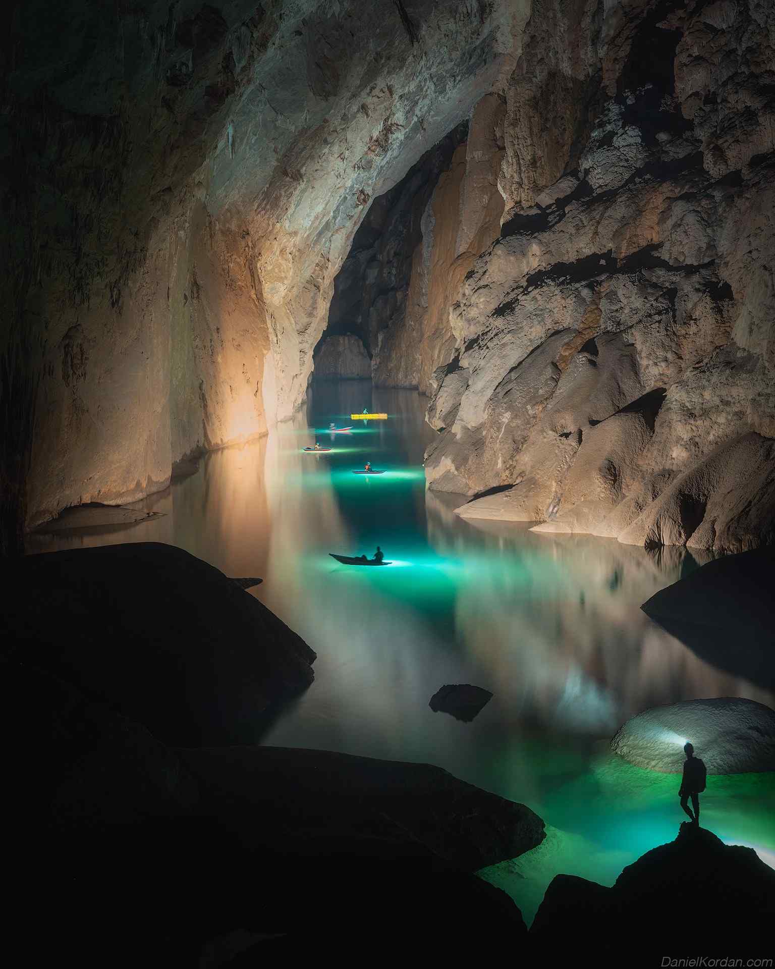 Underground river in Son Doong cave system. Photo: Oxalis