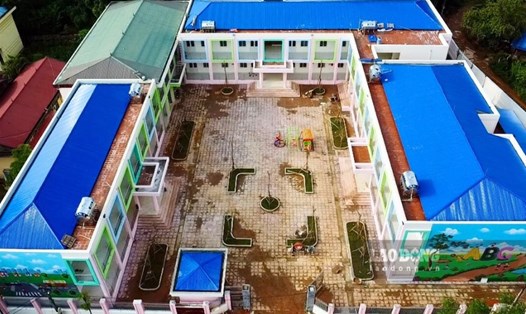 Trường mần non Sơn Phú với mức đầu tư 25 tỉ đồng là 1 trong 2 trường mầm nón lớn nhất vùng ATK Định Hóa sẽ khánh thành dịp đầu năm học mới 2024-2025.