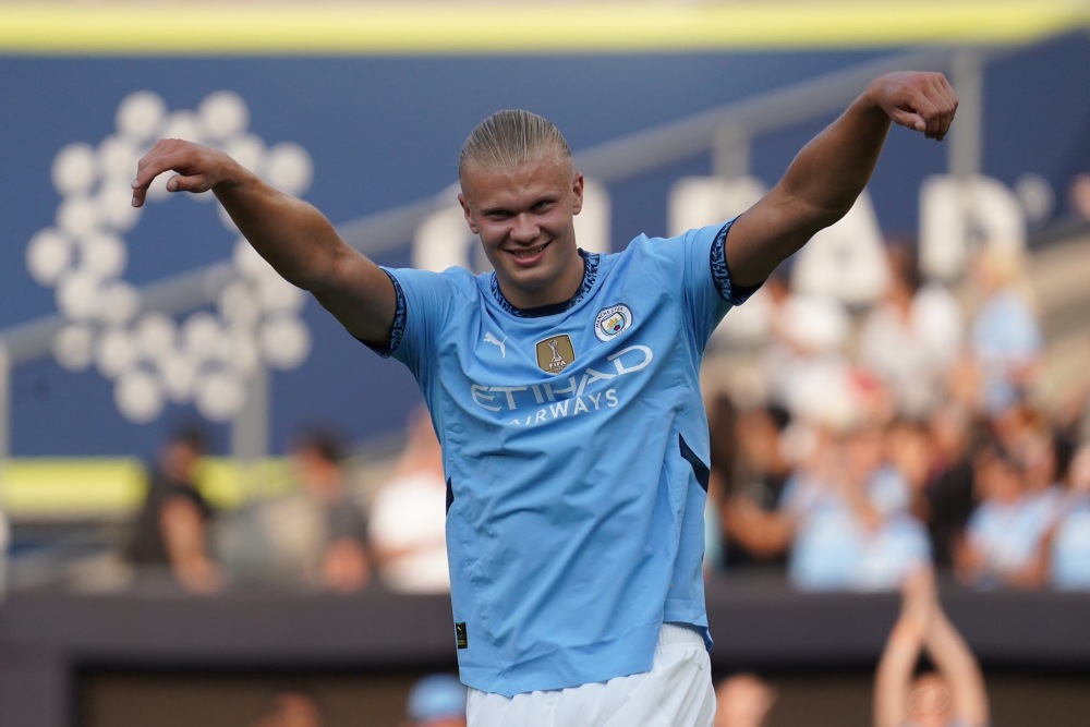 Erling Haaland mở tỉ số trận đấu. Ảnh: Man City