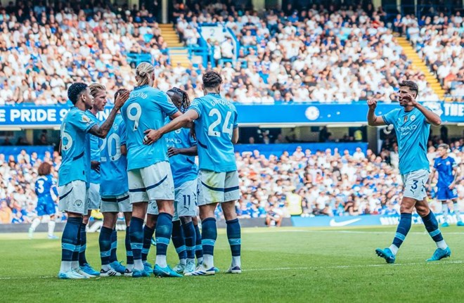 Man City thắng trận Super Sunday đầu tiên của Premier League 2024-2025