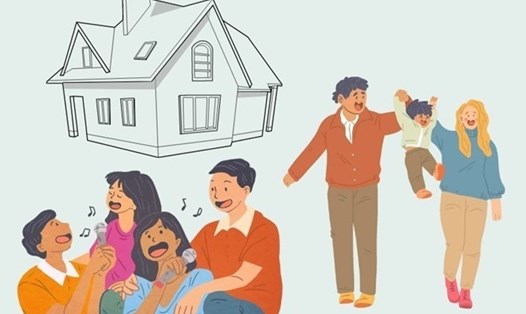 Khiếu hài hước có thể giúp cha mẹ trong quá trình nuôi dạy con cái. Đồ họa: Thanh Thanh.