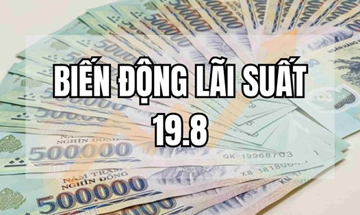 Biến động lãi suất 19.8: Ngân hàng tăng lãi cao đến 6,1%. Thiết kế ảnh: Mai Ánh.