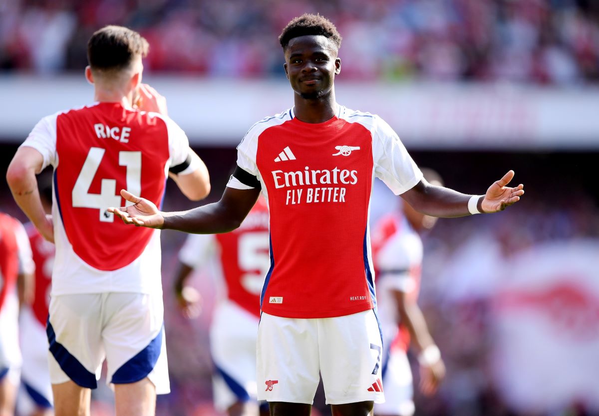 Bukayo Saka was scored 8.9 points (highest) by SofaScore in the opening match. Photo: Arsenal FC