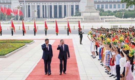Trung Quốc đón Tổng Bí thư, Chủ tịch nước Tô Lâm và Phu nhân theo nghi thức cao nhất dành cho nguyên thủ quốc gia. Ảnh: TTXVN
