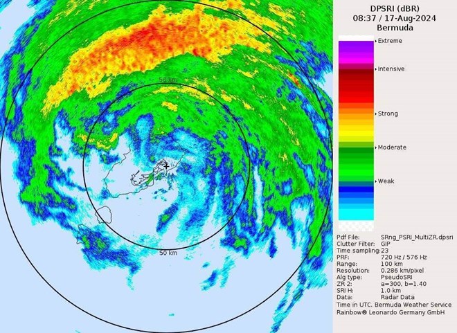 Storm No. 5 Ernesto has reached a level 1 hurricane. Photo: NHC