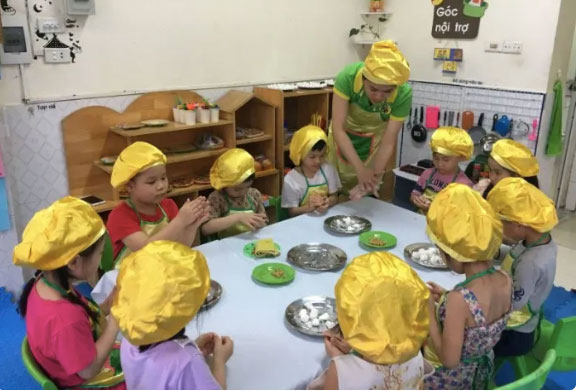 Một cơ sở giáo dục mầm non ở quận Cầu Giấy, Hà Nội.