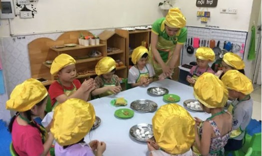 Một cơ sở giáo dục mầm non ở quận Cầu Giấy, Hà Nội.